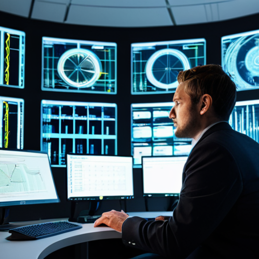 A professional software engineer, fully clothed in a professional business suit, sits focused at a high-tech workstation within a modern, minimalist server room. Holographic projections display intricate WebAssembly code snippets and network architecture diagrams, illustrating secure data flow and high performance. The environment is clean and brightly lit, emphasizing innovation and efficiency. The engineer has perfect anatomy, correct proportions, well-formed hands, proper finger count, and a natural pose. This image is safe for work, appropriate content, modest clothing, family-friendly, professional photography, and high quality.