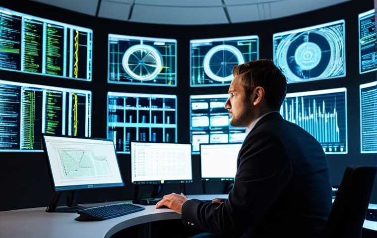 A professional software engineer, fully clothed in a professional business suit, sits focused at a high-tech workstation within a modern, minimalist server room. Holographic projections display intricate WebAssembly code snippets and network architecture diagrams, illustrating secure data flow and high performance. The environment is clean and brightly lit, emphasizing innovation and efficiency. The engineer has perfect anatomy, correct proportions, well-formed hands, proper finger count, and a natural pose. This image is safe for work, appropriate content, modest clothing, family-friendly, professional photography, and high quality.