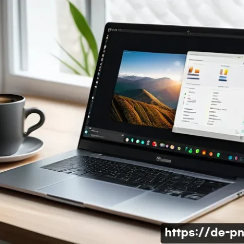 Home 33 웹어셈블리로 제작한 웹 기반 비디오 편집기 - A modern web-based video editing interface displayed on a sleek laptop screen in a cozy home office ...
